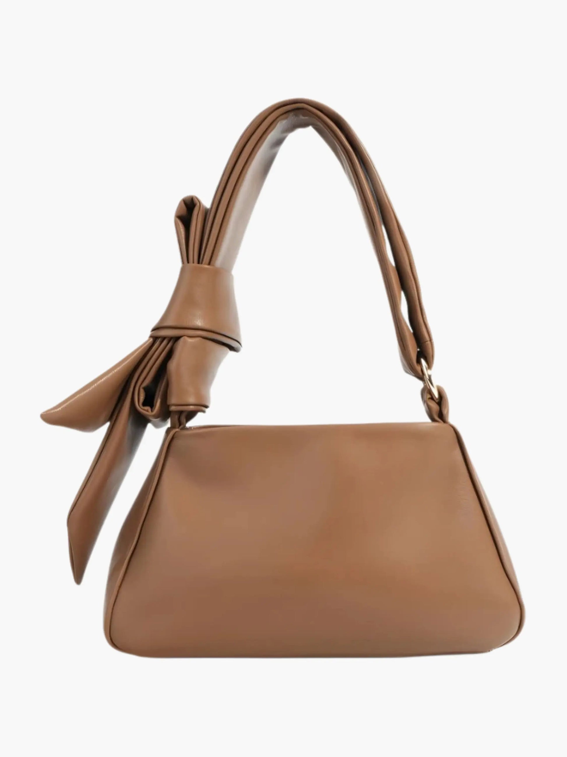 Leder-Umhängetasche Elegante Minimalistisch Mit Knotengriff - BerlinGlamour