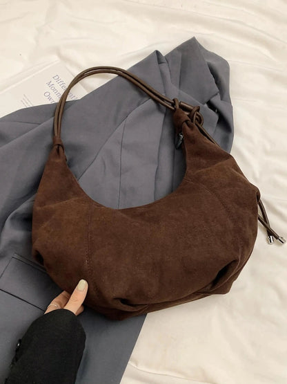 Boho Tasche Leder Hobo Bag Frauen Rucksack Schlicht