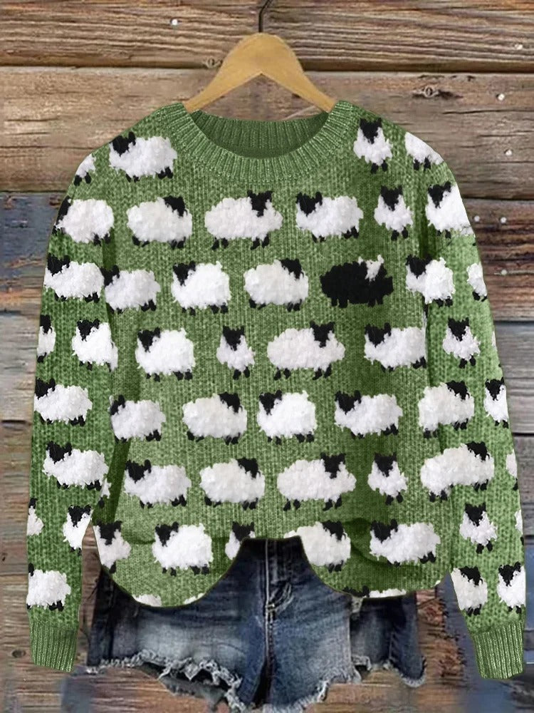 Weihnachtssweater von Céline™ mit Weihnachtsbaum-Motiv