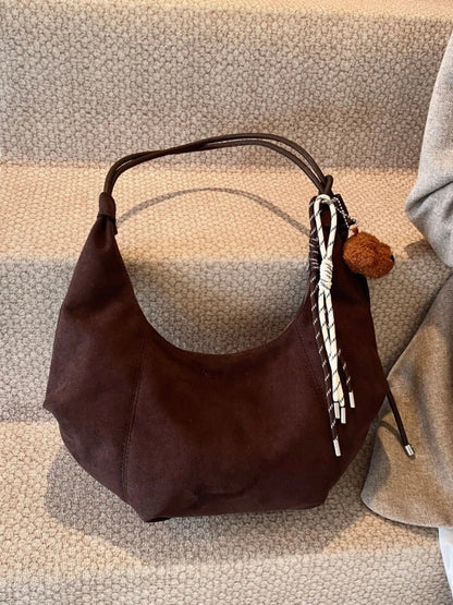 Boho Tasche Leder Hobo Bag Frauen Rucksack Schlicht