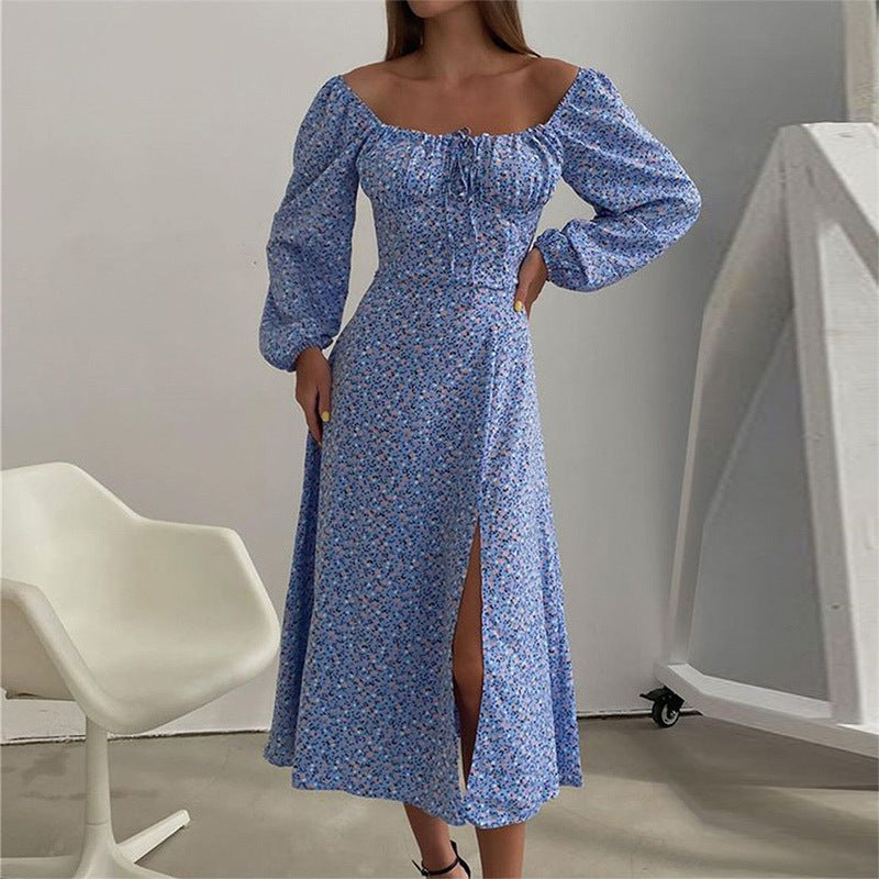 BerlinGlamour bedrucktes Kleid mit offener Schulter