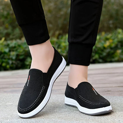 Herren Segeltuchschuhe Slip On Bequem Leicht