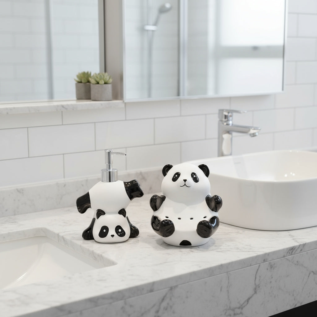 Panda Seifenspender Flexibel Süß - BerlinGlamour