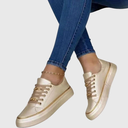 Damen Sneaker Lässig Samt Schnürsenkel Sommer