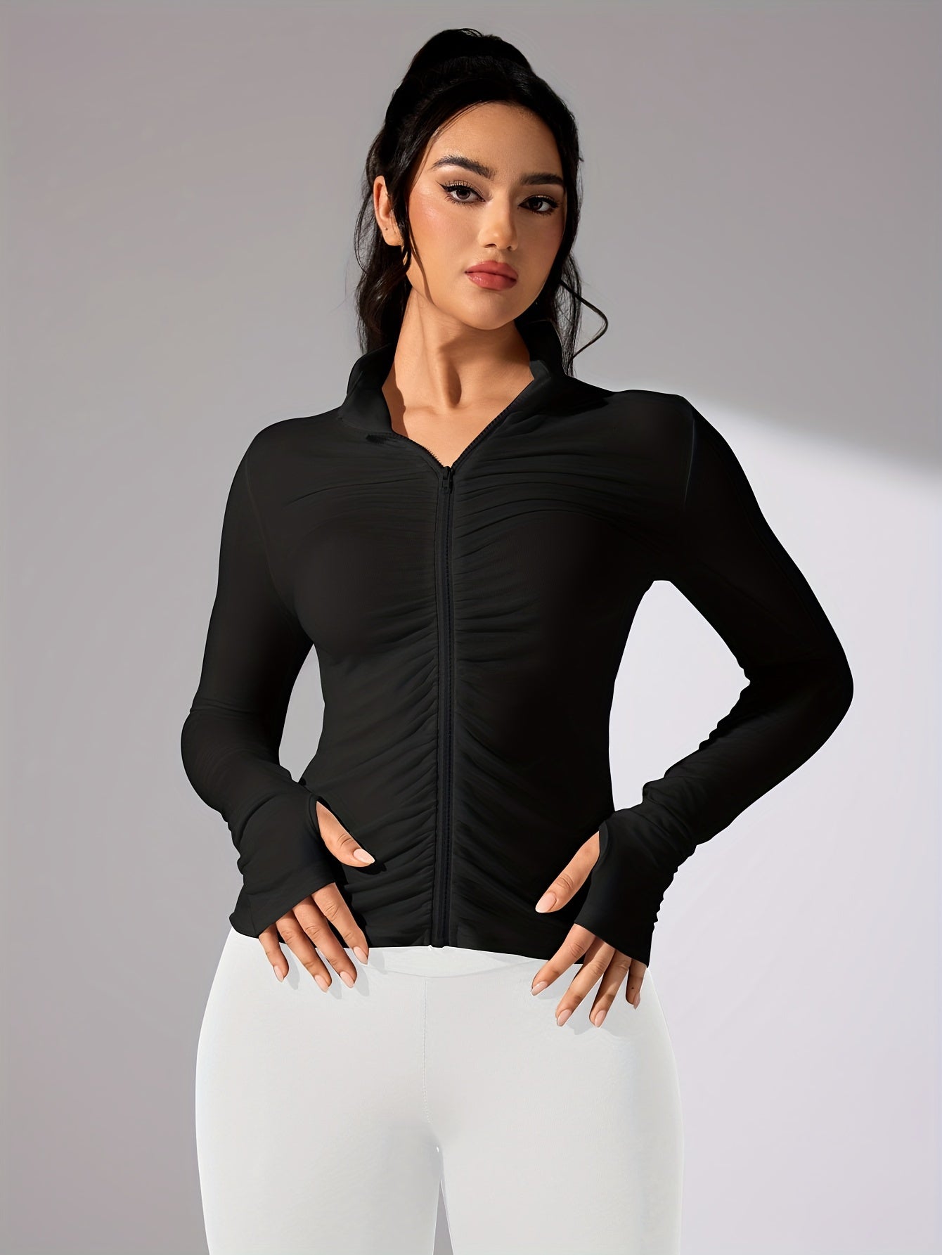 Sportjacke Damen Langarm Lässig Modern