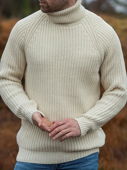 Herren Strickpullover Warm Rollkragen Winter