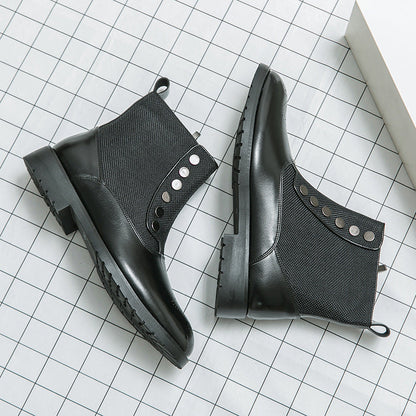 Herrenstiefel aus Leder Hochwertig Elegant Schwarz - BerlinGlamour