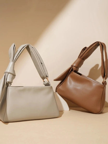 Leder-Umhängetasche Elegante Minimalistisch Mit Knotengriff