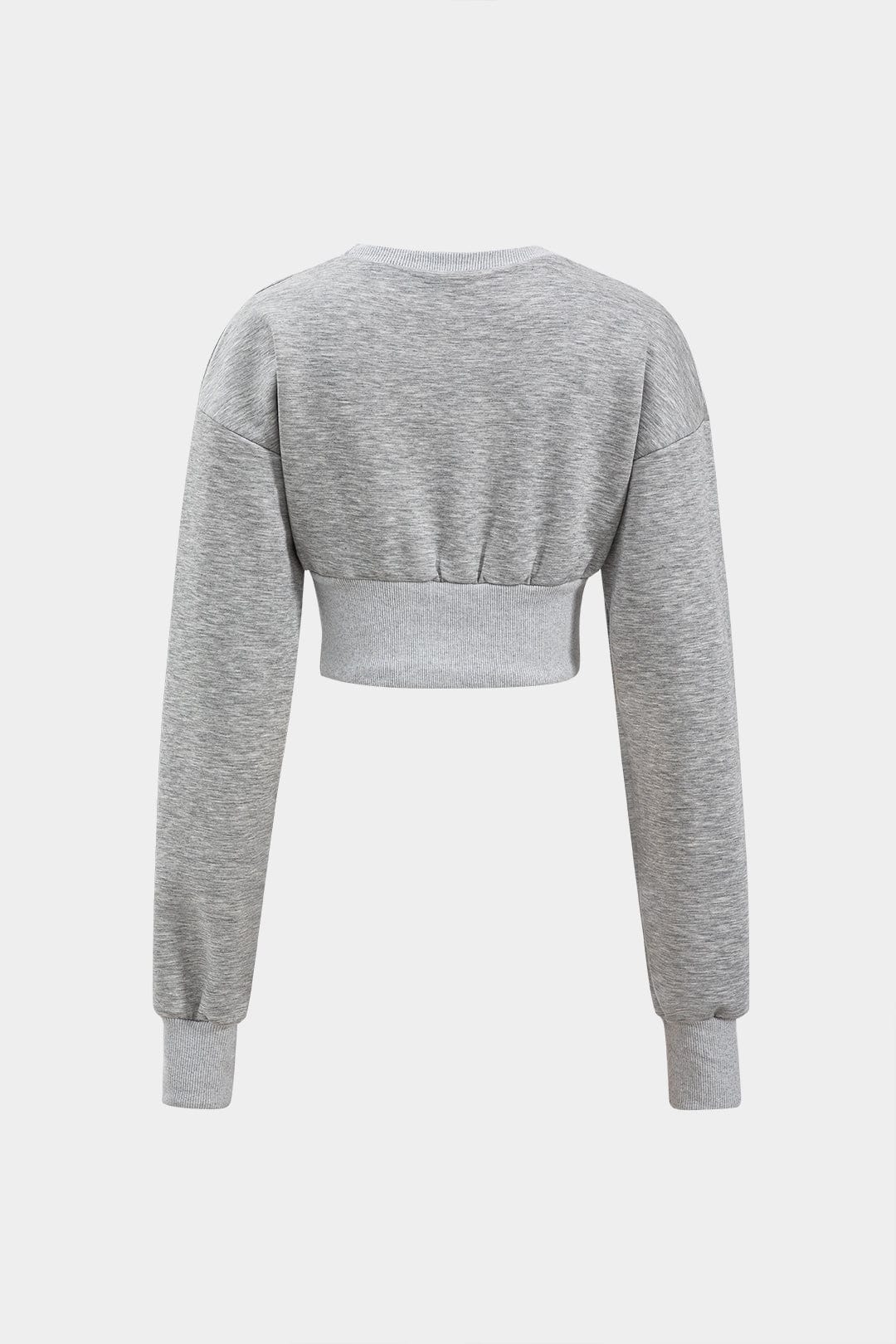 Stylisches Damen Sweatset Cropped Pullover Skater Rock
