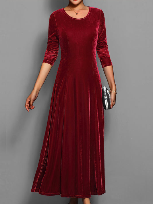 Damen Kleid Lang Slim Fit Abendkleid Elegант - BerlinGlamour