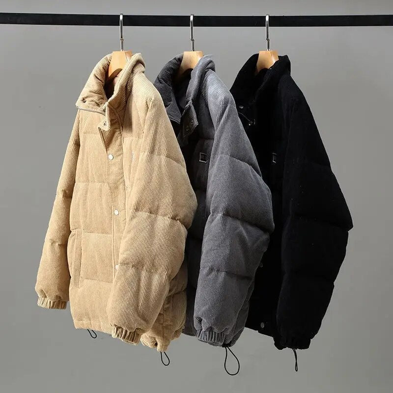 Herren Cordjacke Warm Winterjacke Outdoor