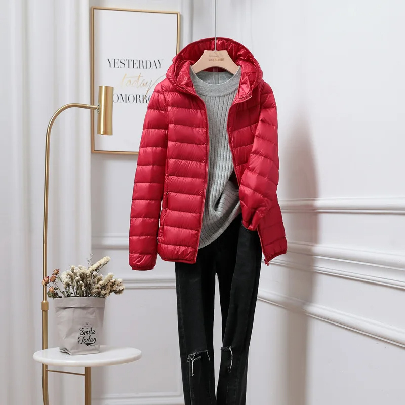 Damen Winterjacke Warm Kapuze Reißverschluss