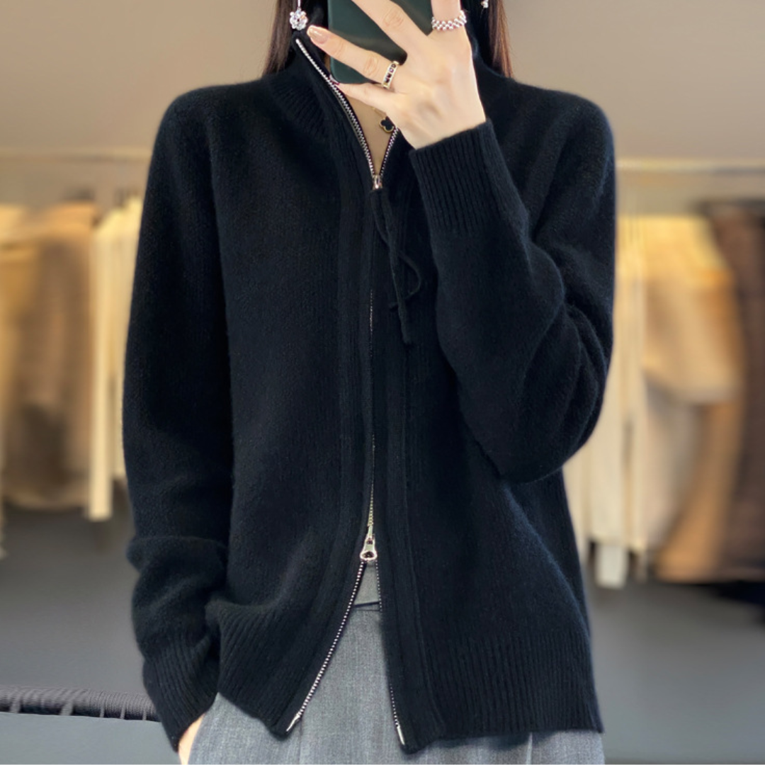 Eleganter Cardigan mit Reißverschluss Bequem Modern