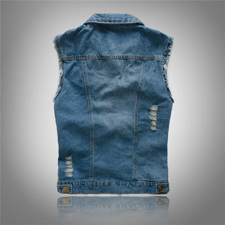 Herren Denim Weste Modern Schnitt