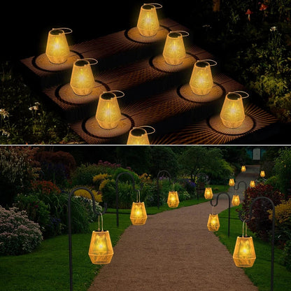 Gartenlampe Solar Außen Wasserdicht Handgewebt