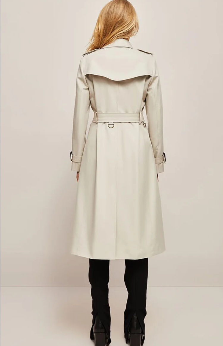 Frauen Mantel Lang Reverskragen Modern Stylisch