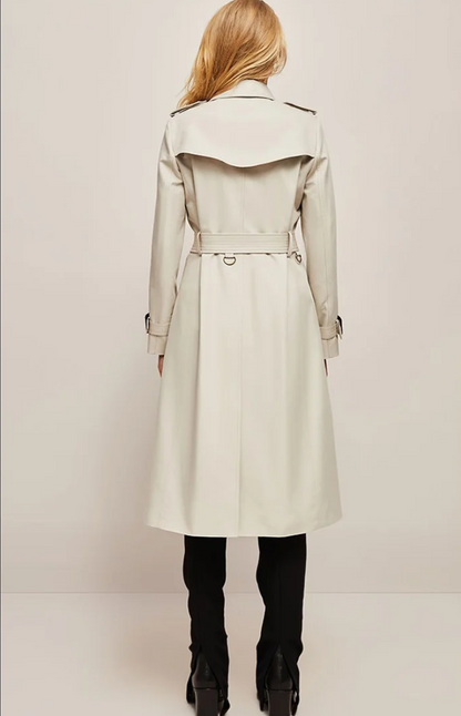 Frauen Mantel Lang Reverskragen Modern Stylisch