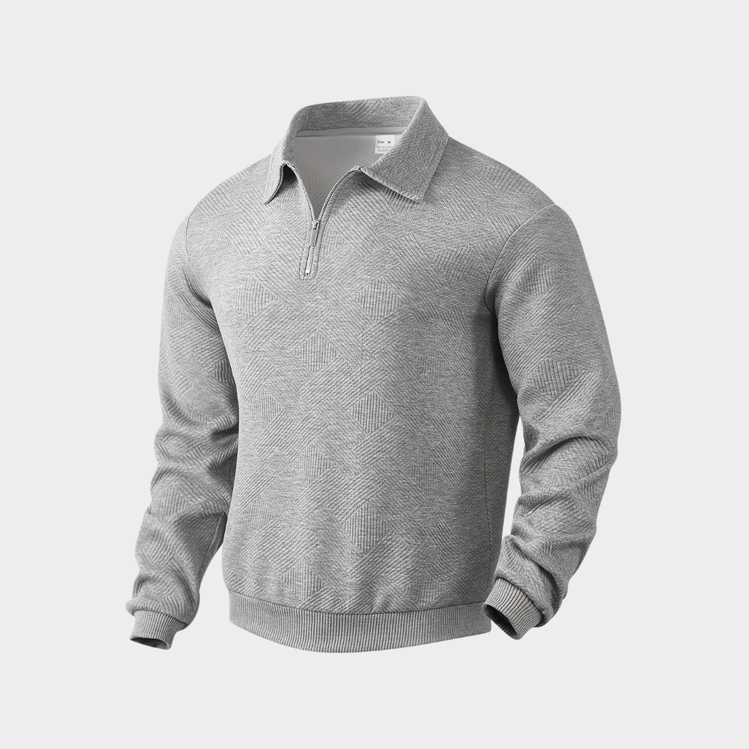 Herren Pullover Halb-Reißverschluss Freizeitshirt Bequem