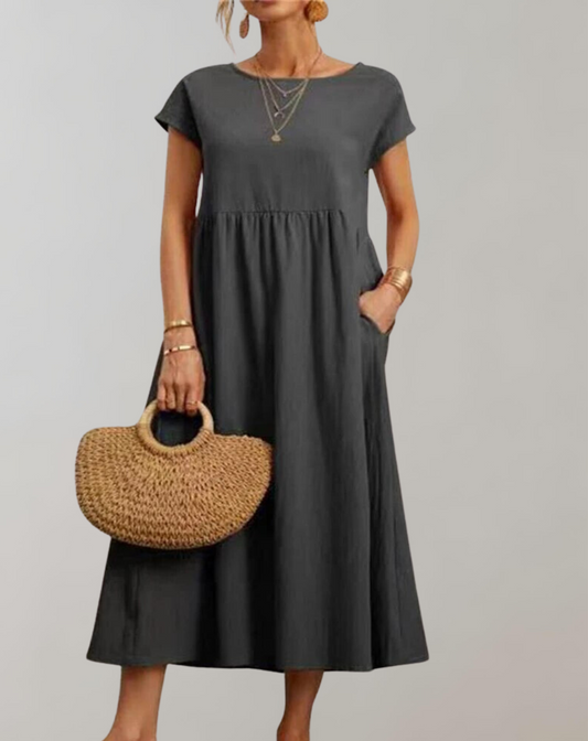 Klassisches Midi-Kleid im Vintage-Stil