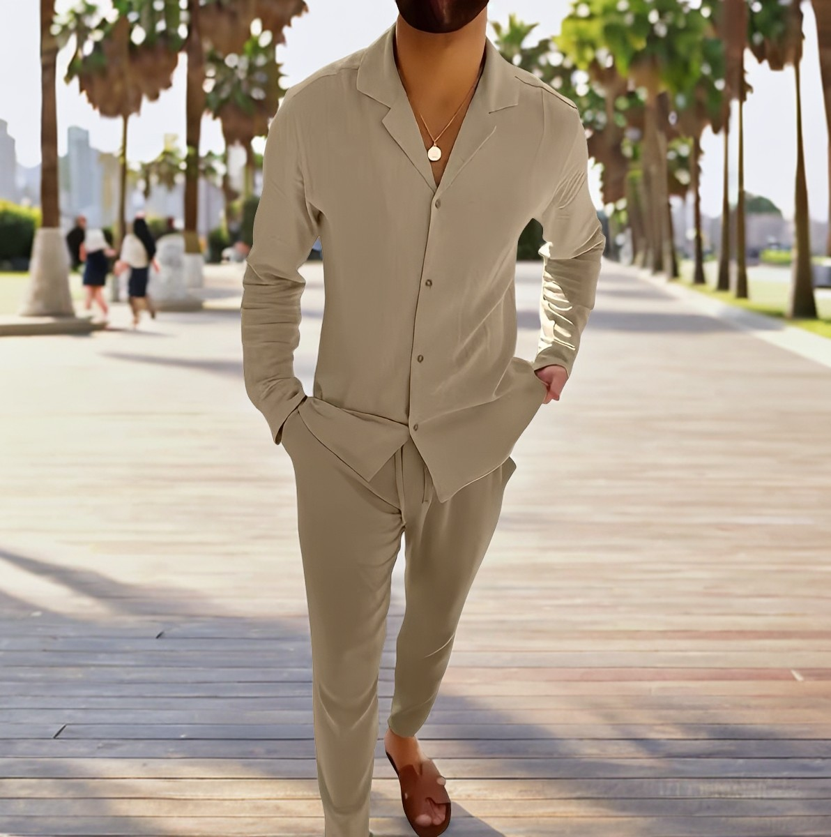 Herren Set 2-teilig Lässig Modern