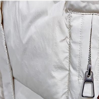 Übergroße Damen Pufferjacke Warm mit Hochem Kragen