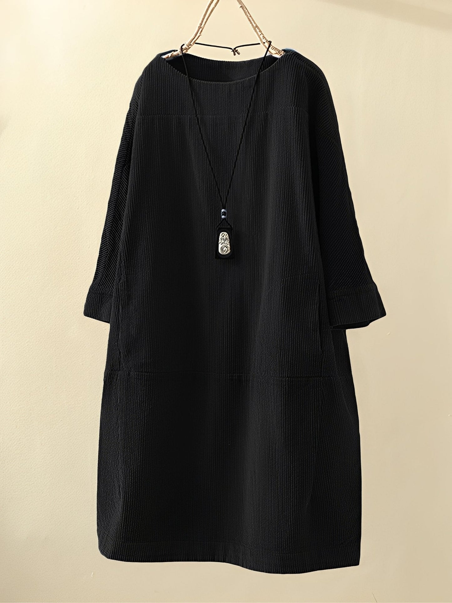 Cordkleid Damen A-Linie Lockeres Sommerkleid