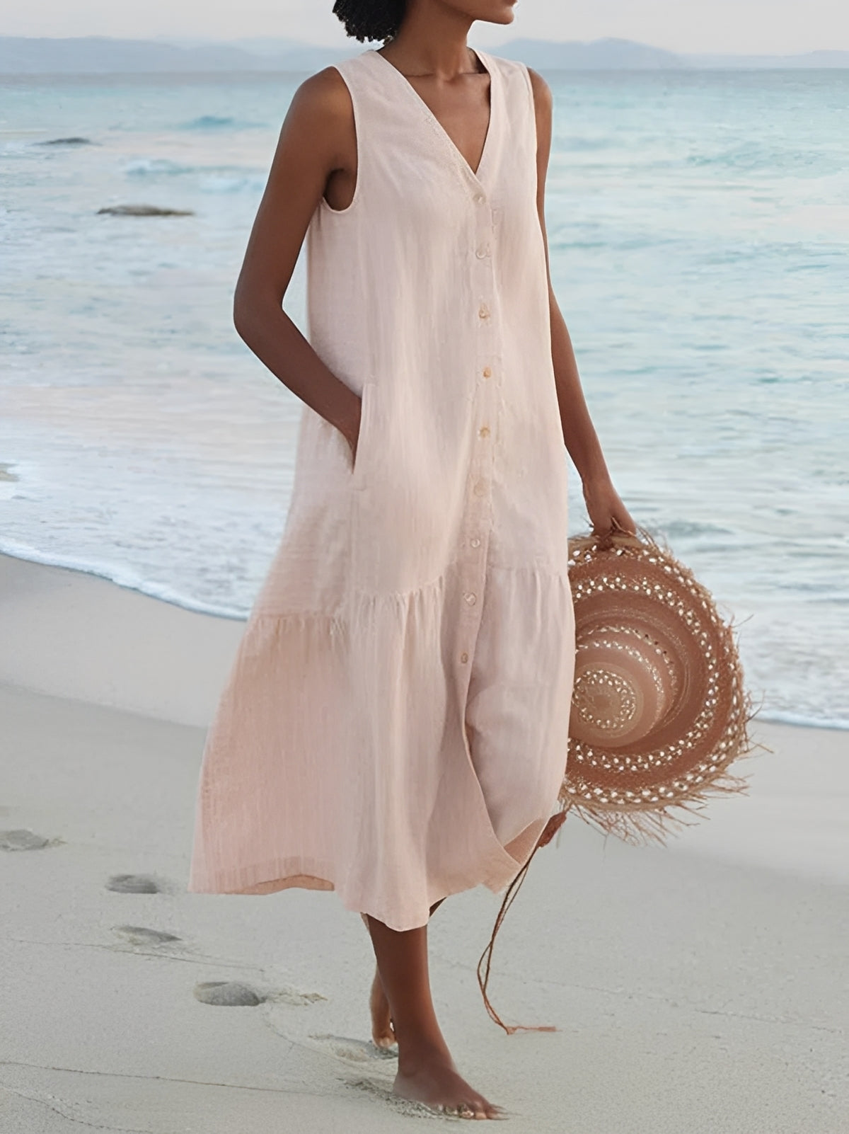 Lässiges Damenkleid Locker Sitzend Sommerkleid