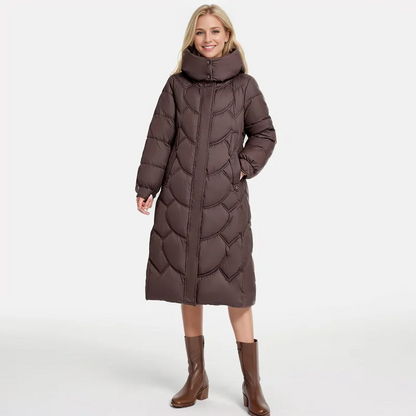 Langer Daunenmantel Steppjacke Winterwarm