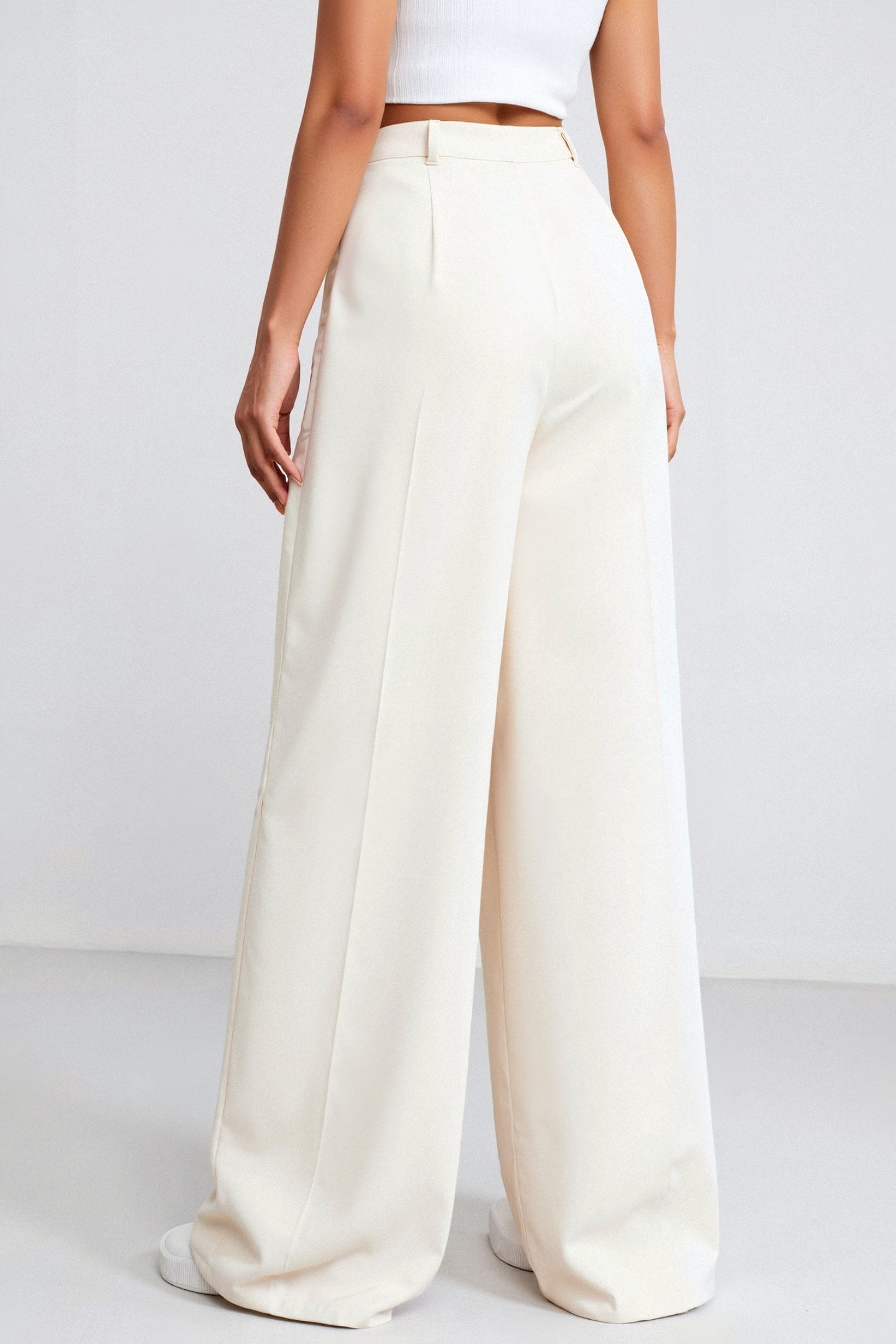 Elegante Damen Hose Weit Bequem mit Bundfalten