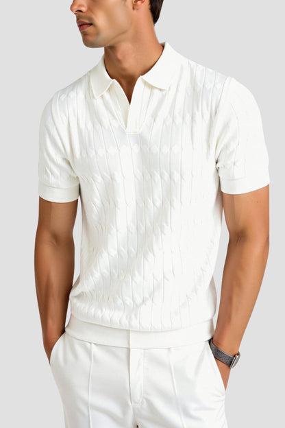 Klassisches Herren Polohemd Weiß Elegantes Design