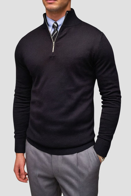 Klassisches Sweatshirt Reißverschluss Kragen Modern