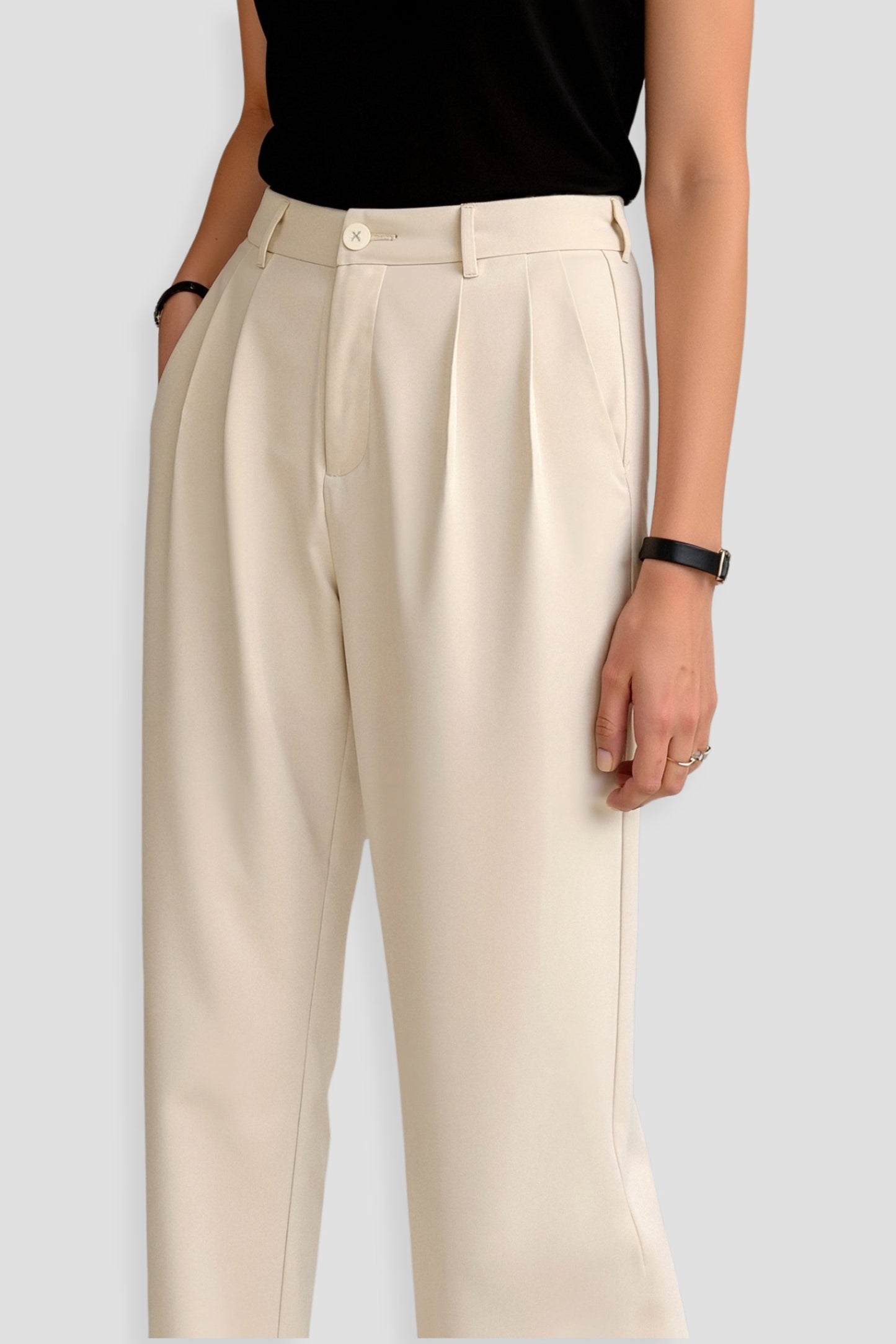 Hohe Wide-Leg Jeans Hose Damen Elegant