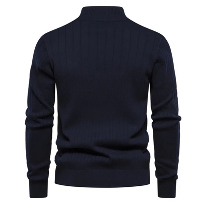 Herren Pullover Langarm Viertelzip Frühjahr Modern