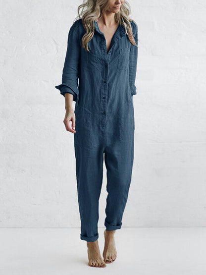 Langärmelige Jumpsuit Damen Elegant