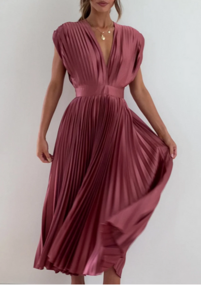 Elegantes Maxikleid Leichter Stoff Damen Kleid Sommer