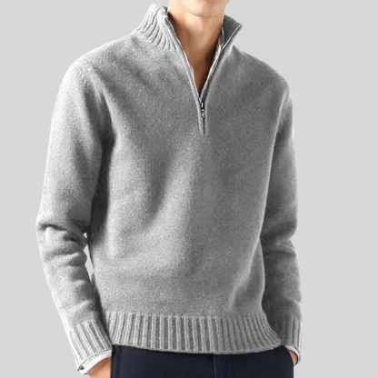 Luxuriöser Pullover Halb-Reißverschluss Warm