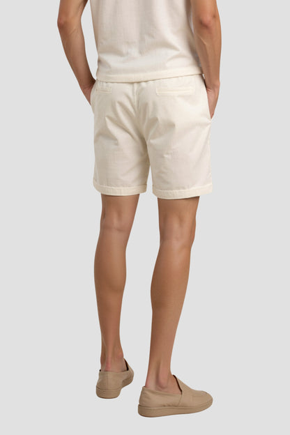 Beige Herren Shorts Komfort Kordelzug Minimalistisch