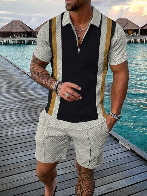 Herren Freizeit Set Farbenfroh Sportlich Modern
