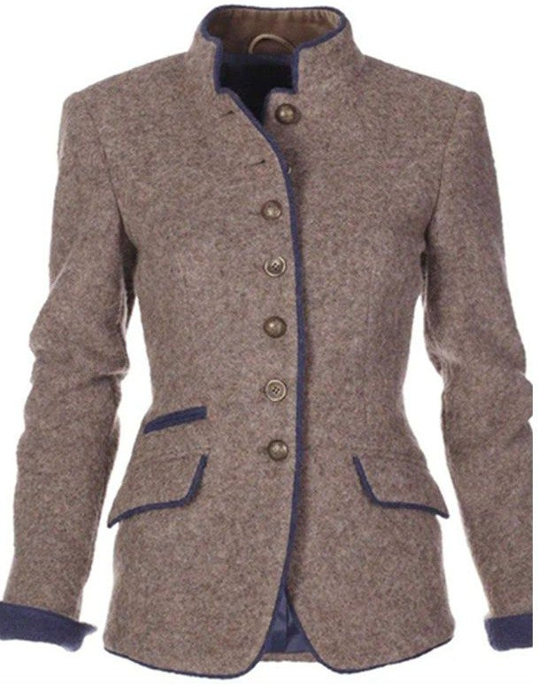 Elegante Damenjacke Einfarbig Schwarz