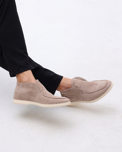 Herren Halbschuh Elegant Braun Lederschuhe Business