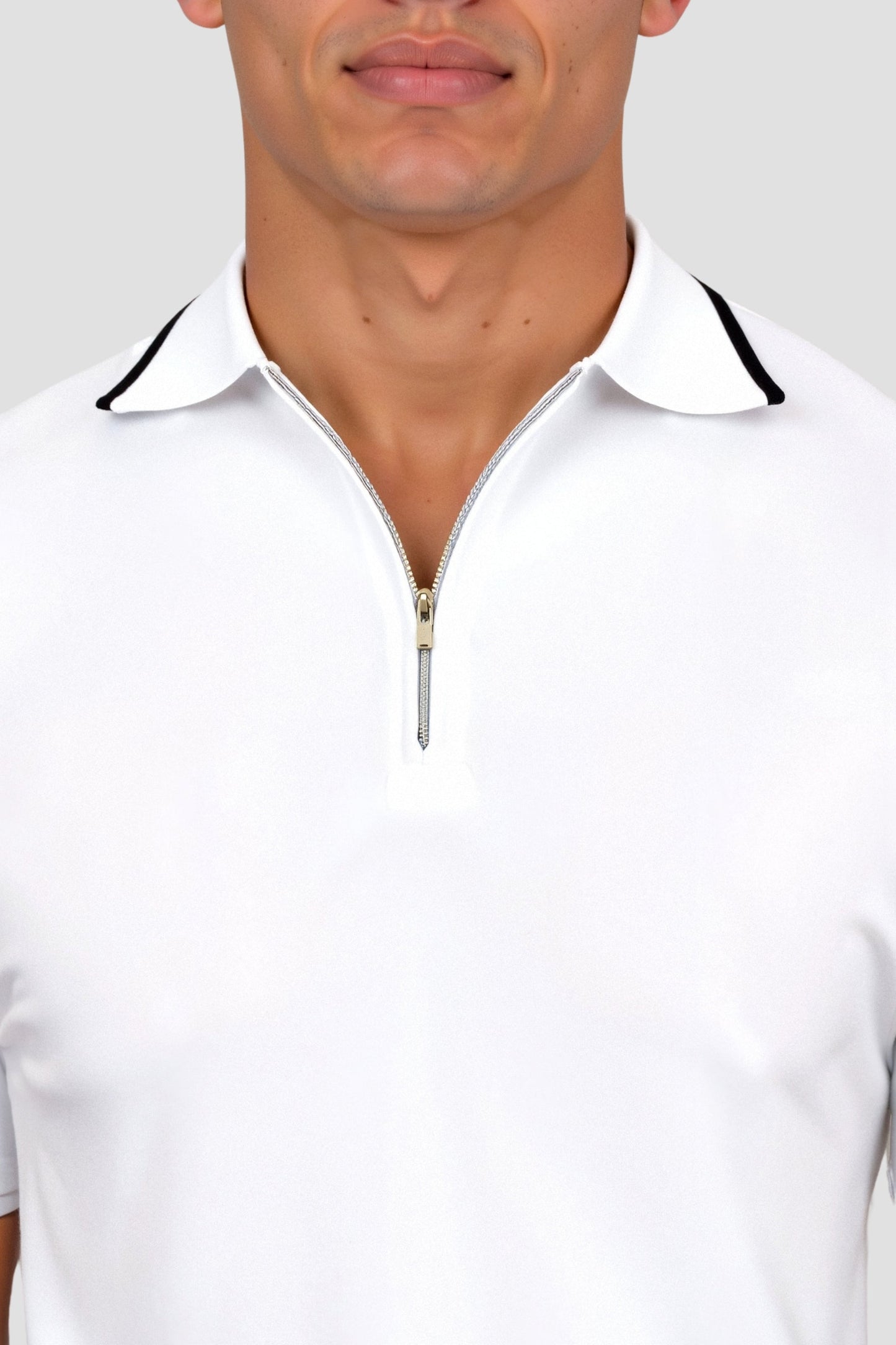 Poloshirt Herren Klassisch Reißverschluss Modern