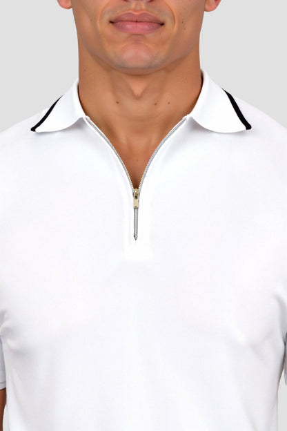 Poloshirt Herren Klassisch Reißverschluss Modern