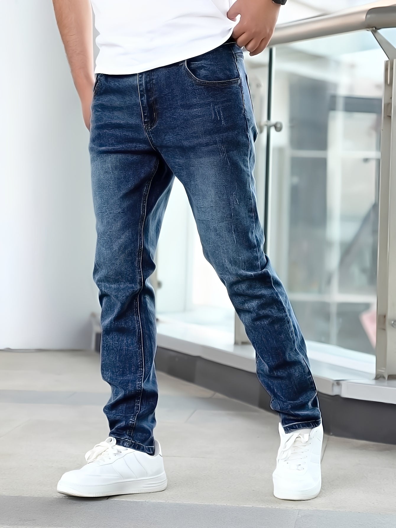 Dehnbare Skinny Jeans Herren Stretch