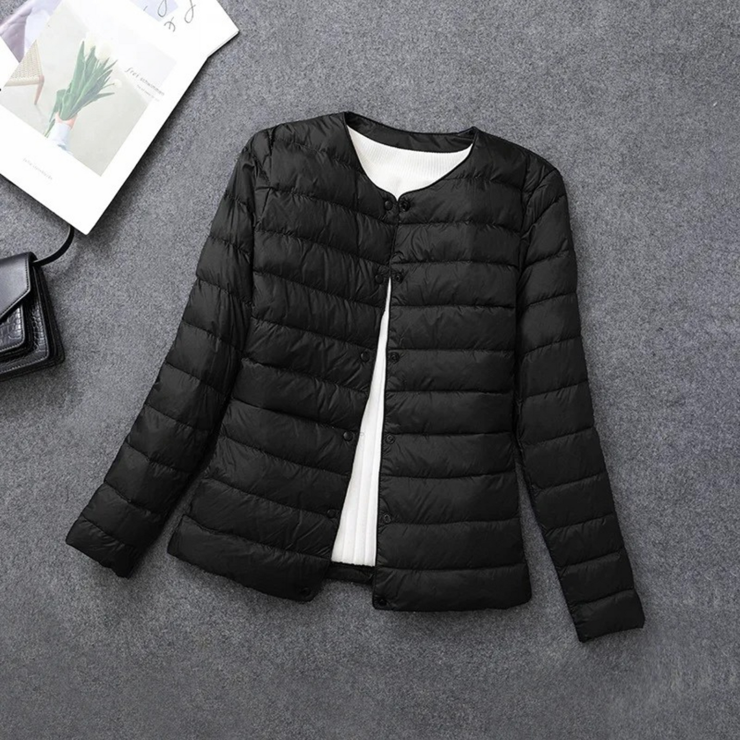 Leichte Daunenjacke Gepolstert Warm Damen