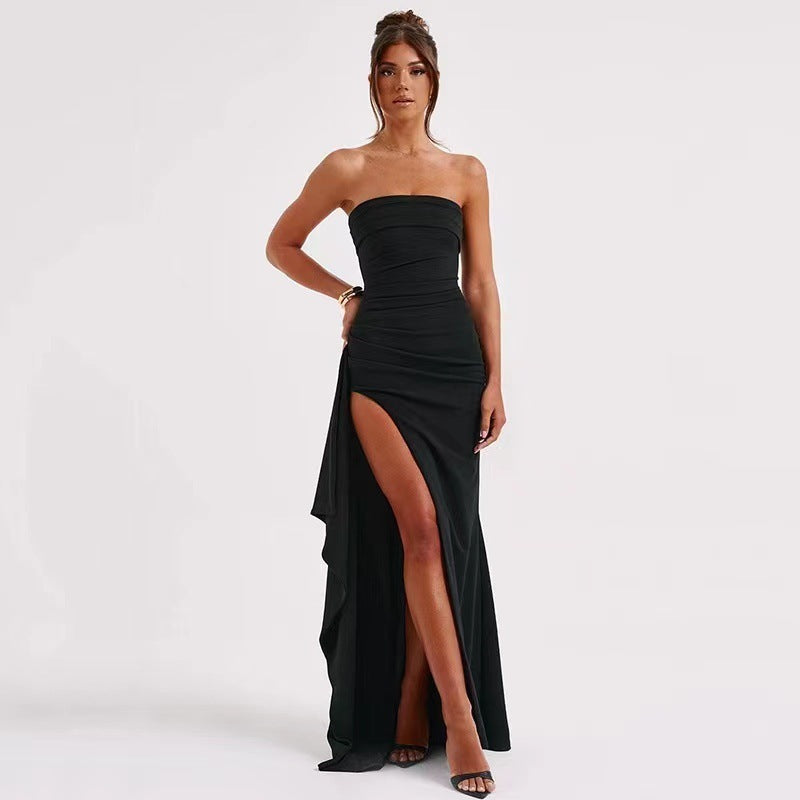 BerlinGlamour Neckline-less High-Slit Dress