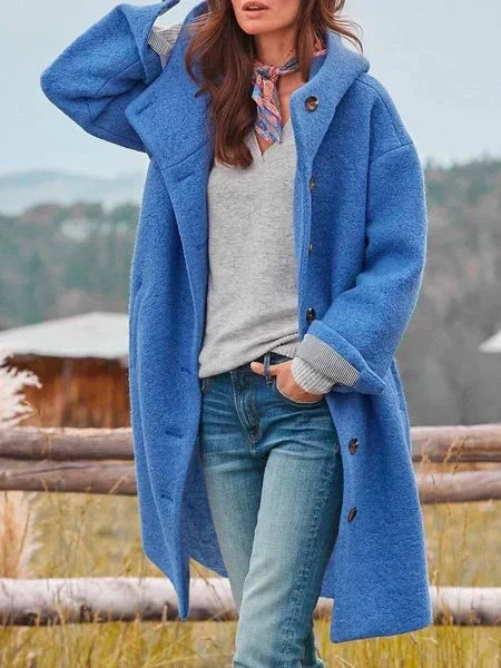 Langarm Cape Mit Kapuze Bequem Warm