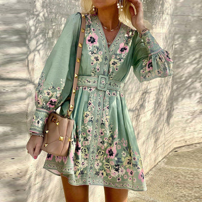 BerlinGlamour Boho Kleid mit lockerem Muster