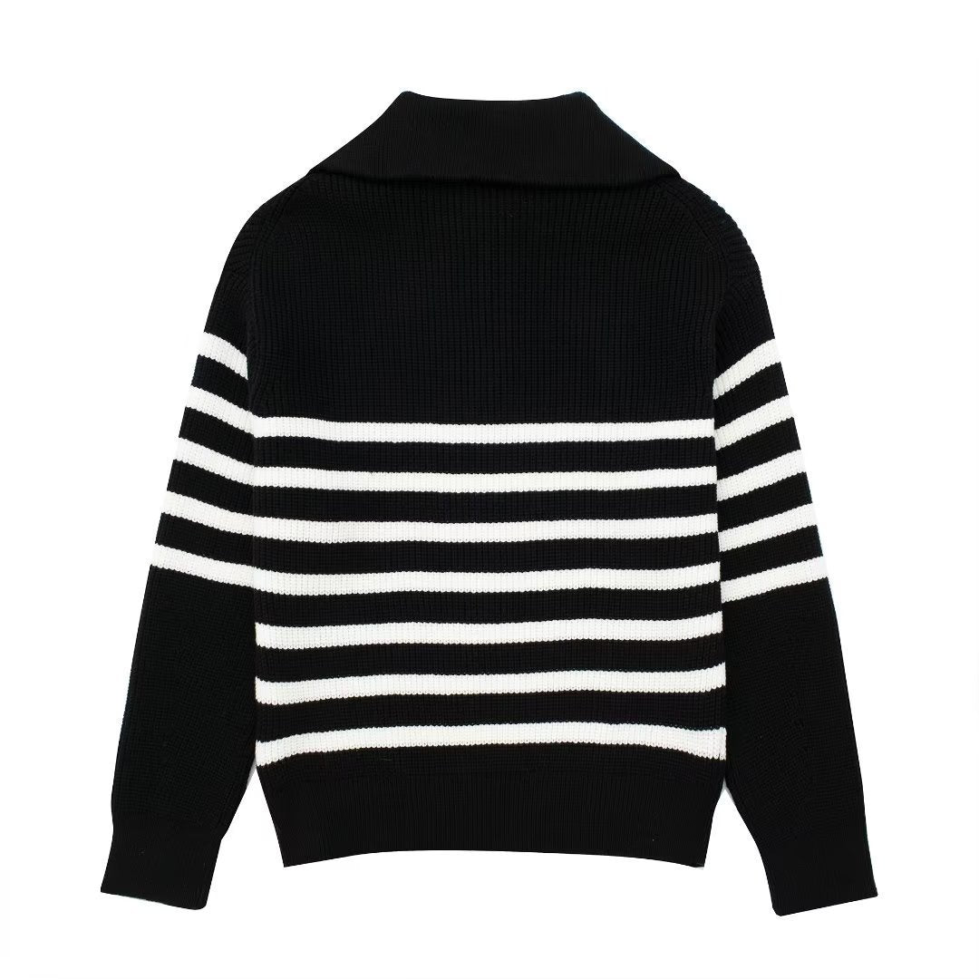 Wollpullover Damen Offener Kragen Glamour Style - BerlinGlamour