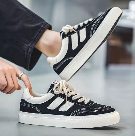 Herren Sneaker Sportlich Casual Schwarz