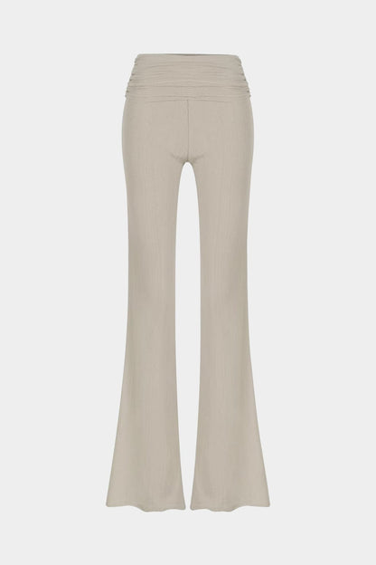 Elegantes Damen-Zweiteiler-Set Wickel-Top Flare-Hose